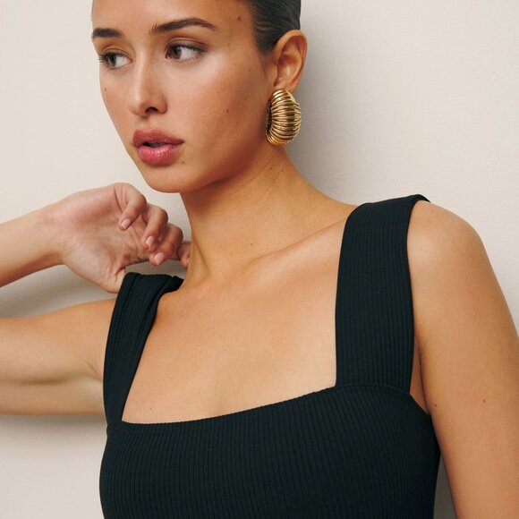 Reformation Cassi Knit Dress in Black - Picture 3 of 6